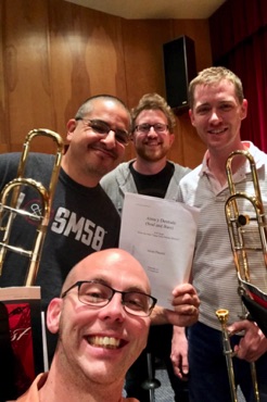 Excited to receive a new trombone quartet written for us by Adrián Placenti. Excited to receive a new trombone quartet written for us by Adrián Placenti.